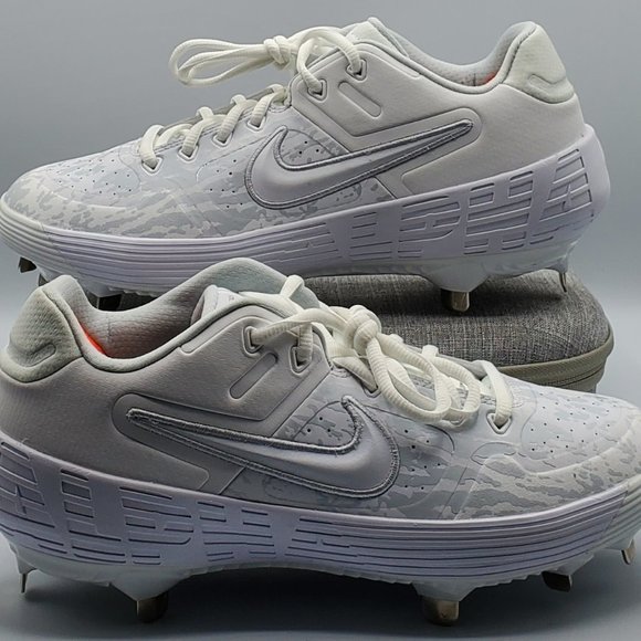 Nike MLB Shoes | Nike Alpha Huarache Elite 2 Womans Size 9.5 Metal Softball Cleats Aj7732-111 New | Color: White | Size: 9.5 | Sneakerfriends's Closet